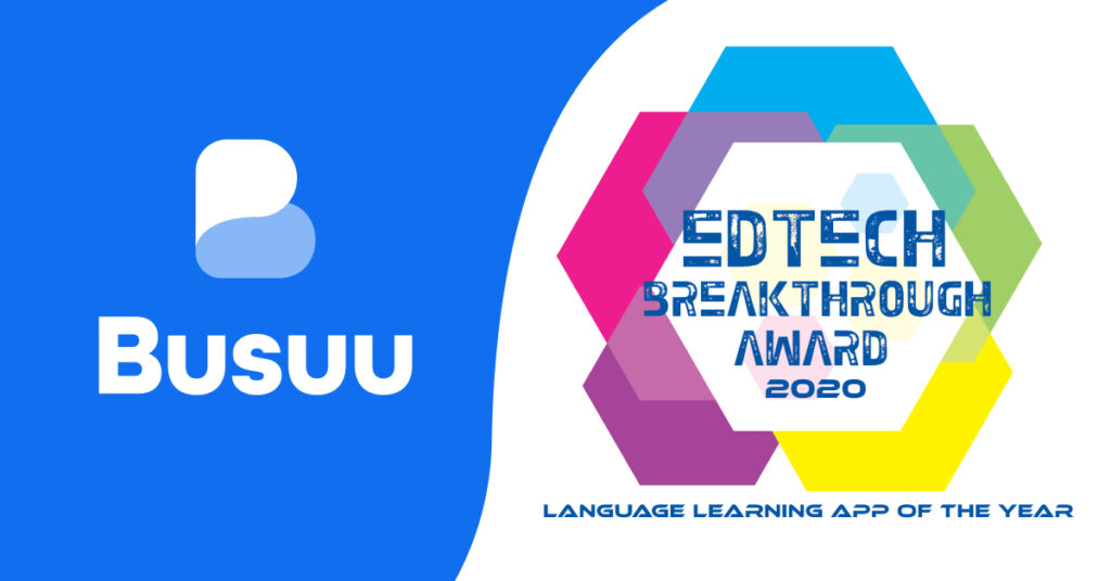 Busuu named Language Learning App of the Year 2020